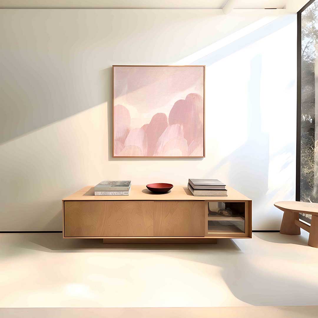 Abstracte roze vormen Poster