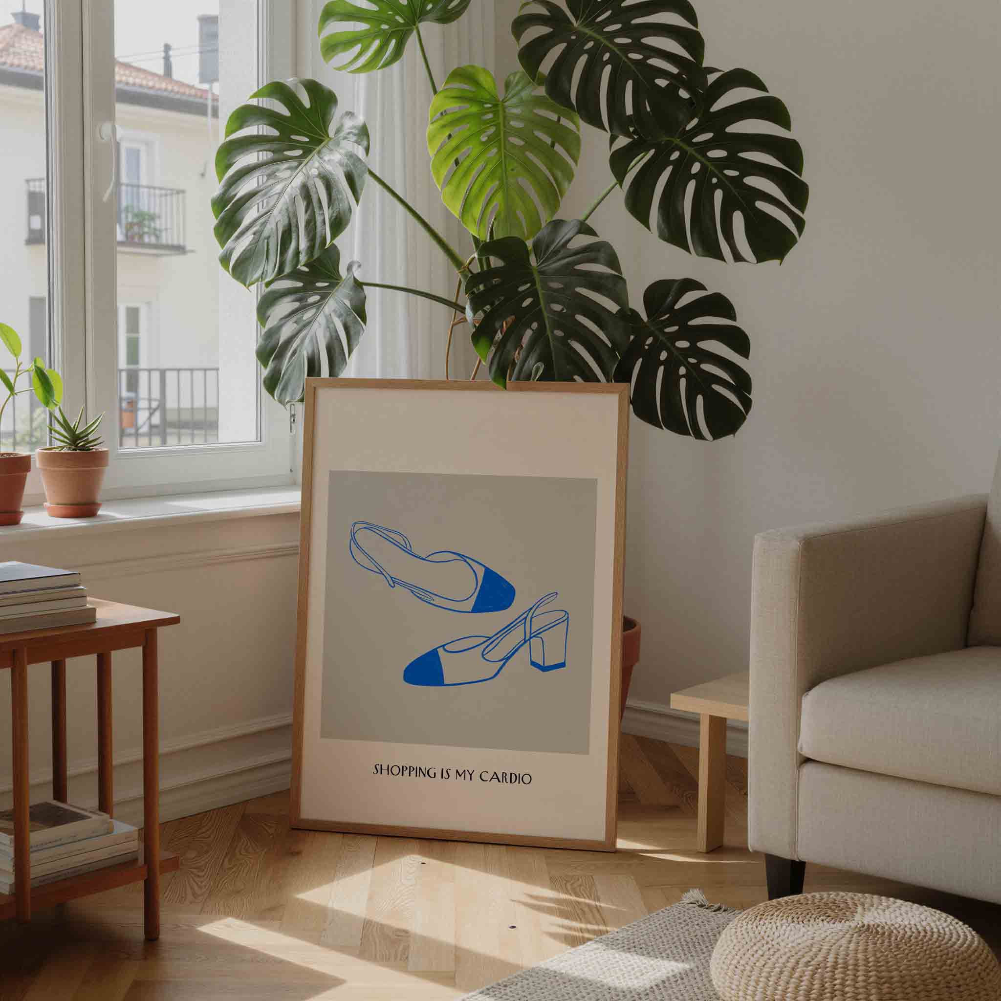 Blauwe schoenen Poster