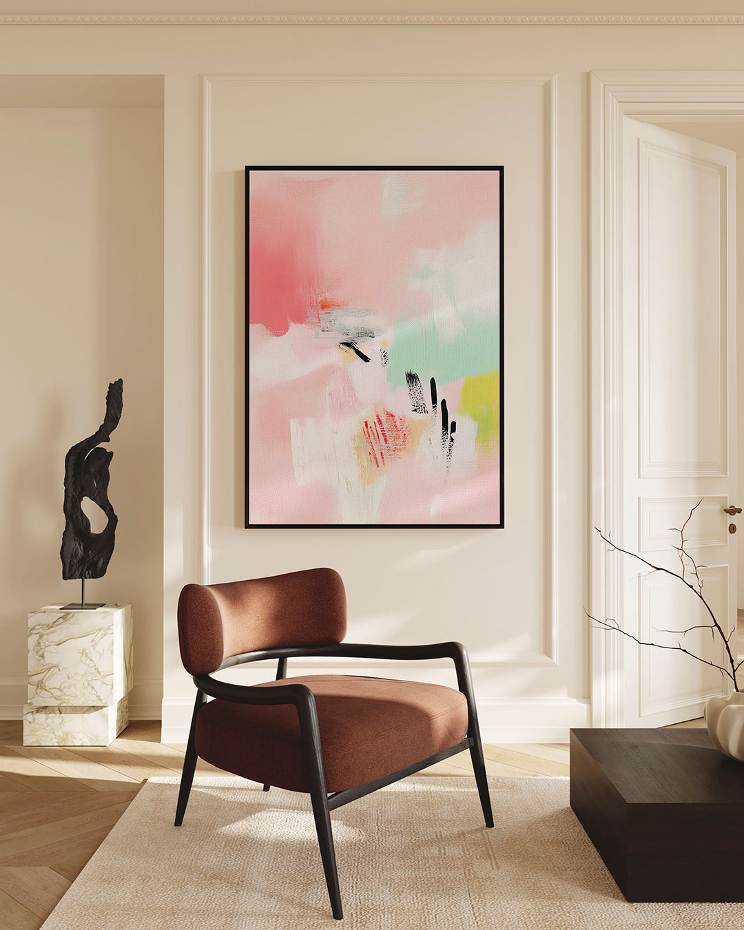 Kleurrijke vegen Kunstwerk