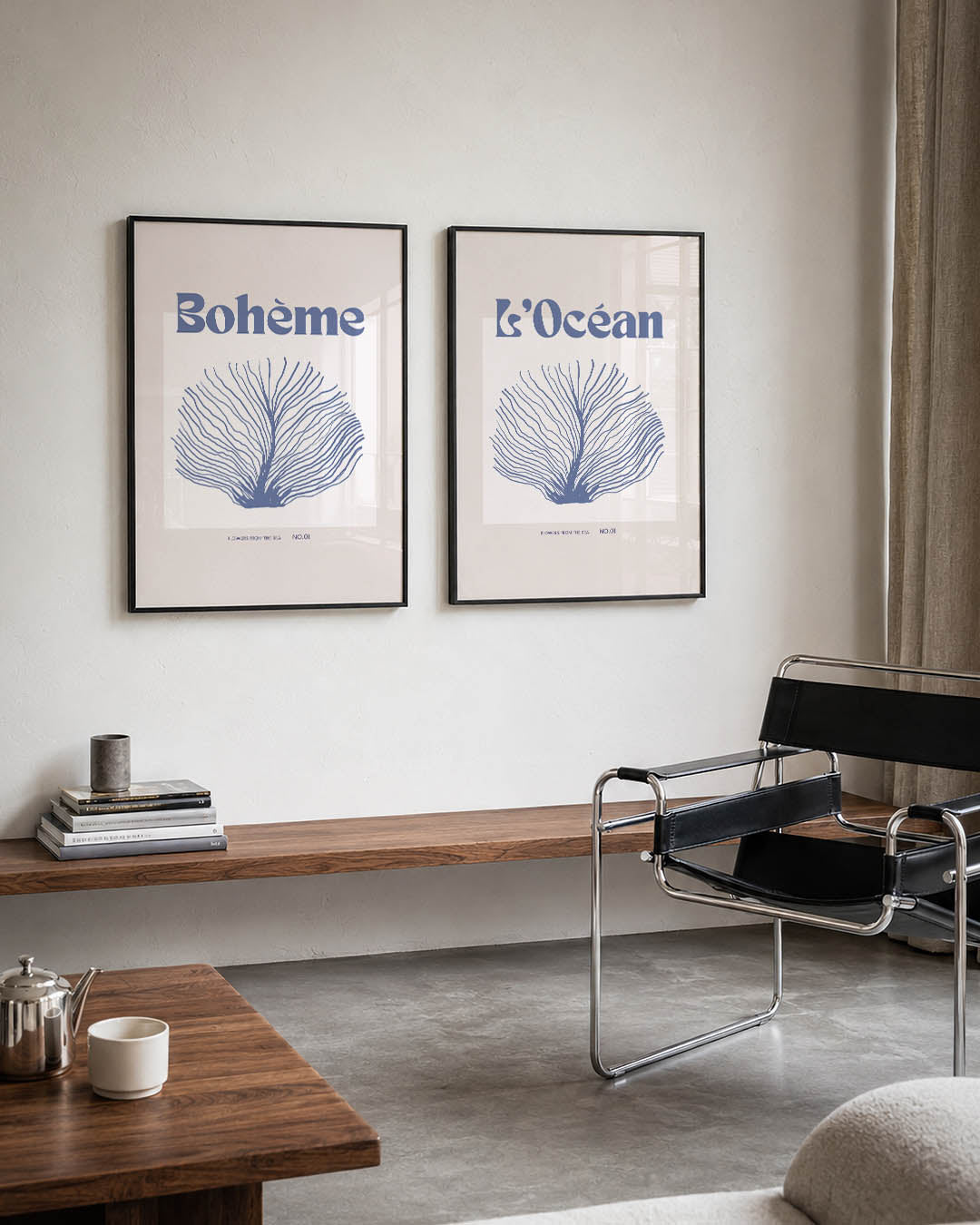 Organische lijnen Posterset