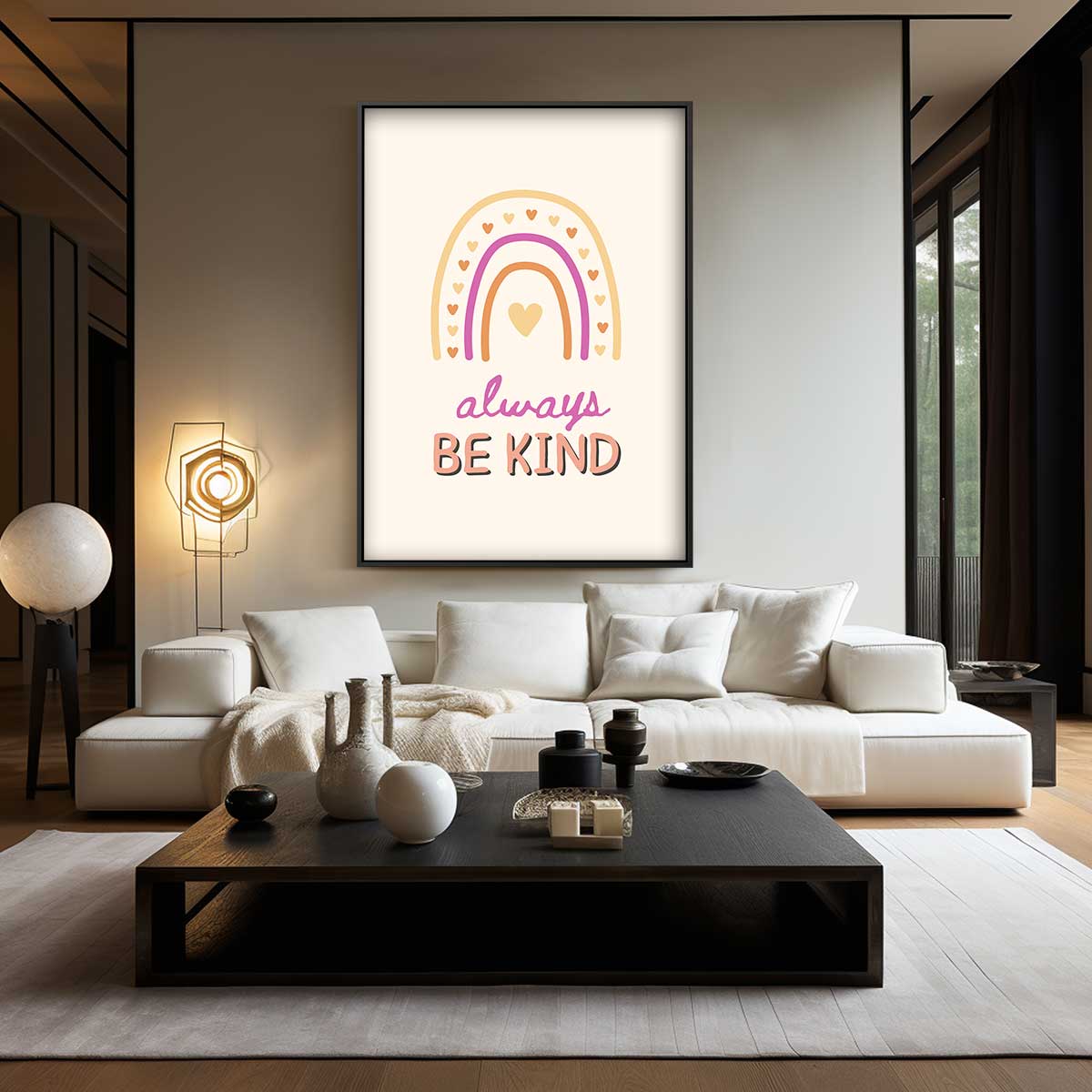 Always Be Kind Poster Kunstwerk-canvas-dibond-plexiglas-wanddecoratie-WallArtistic