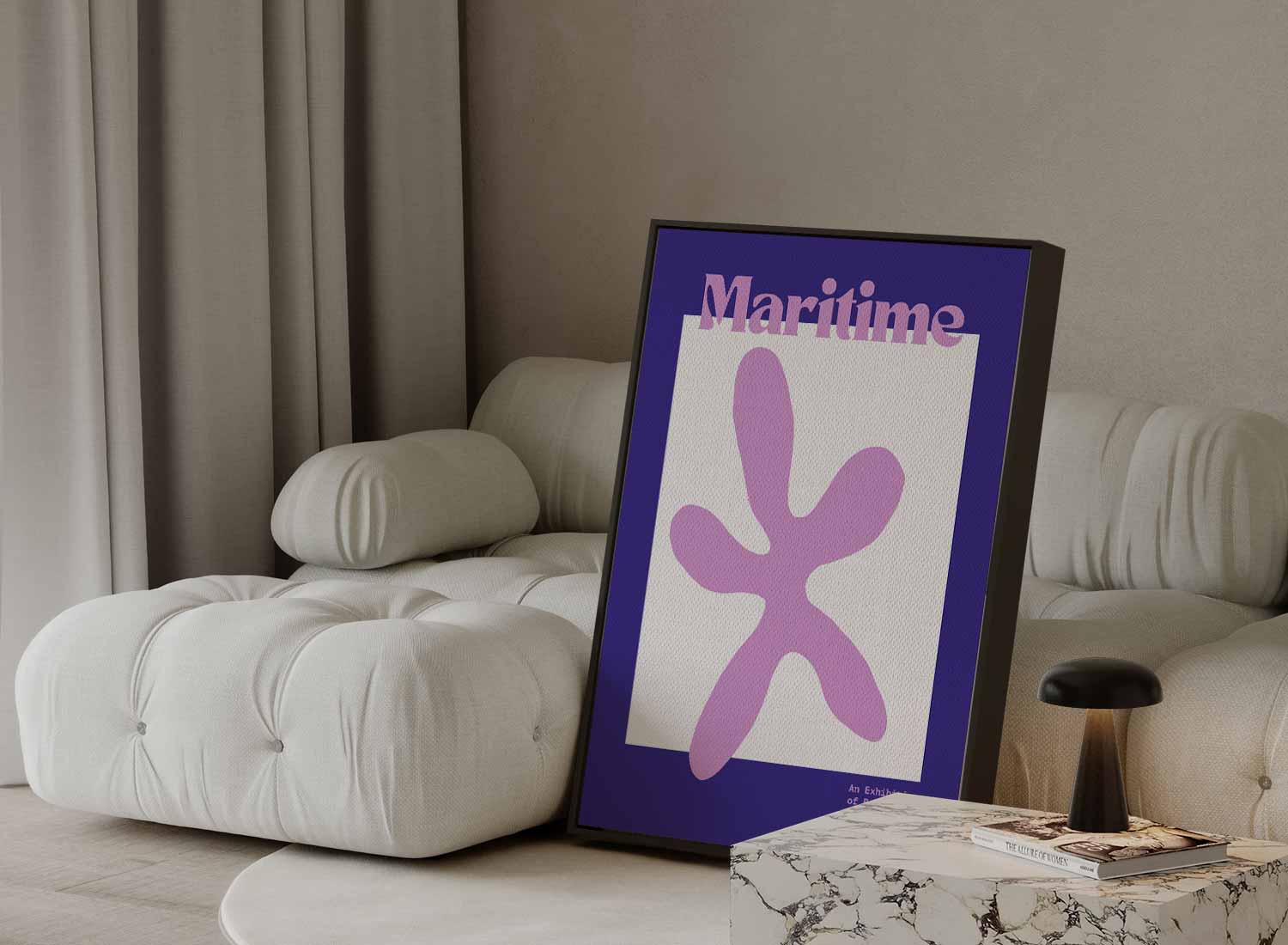 Maritieme Botanische Kunst Kunstwerk-canvas-dibond-plexiglas-wanddecoratie-WallArtistic