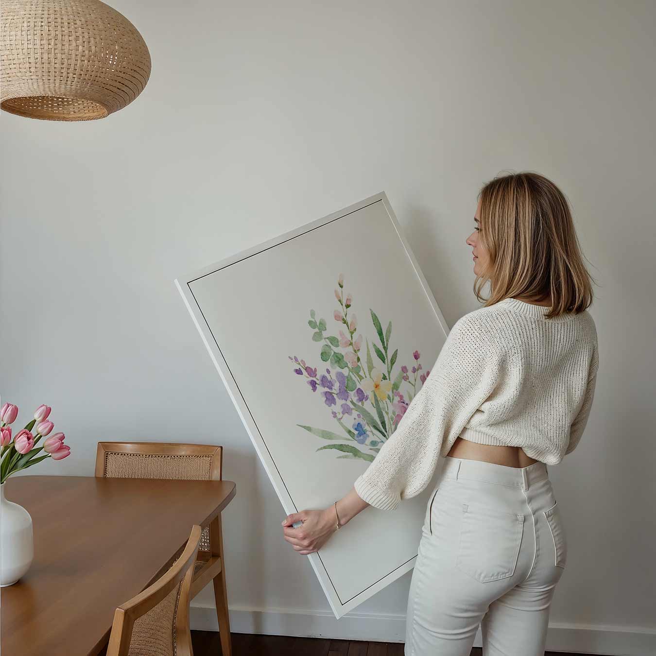 Romantische Bloemen Waterverf Poster-WallArtistic