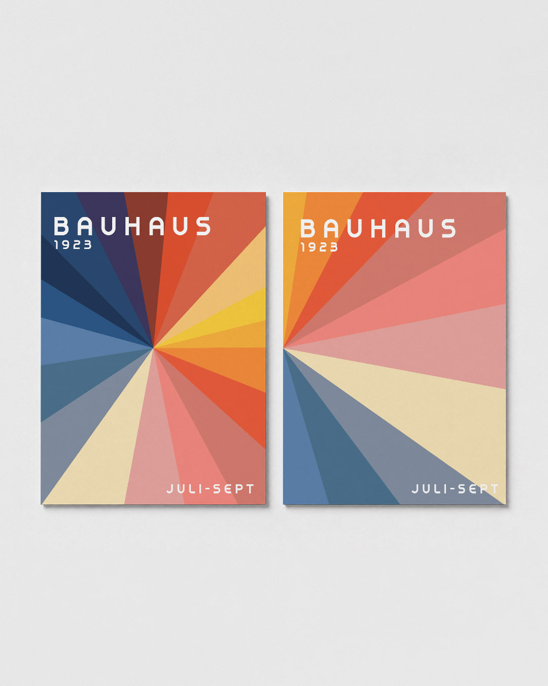 Kleurrijke stralen Posterset