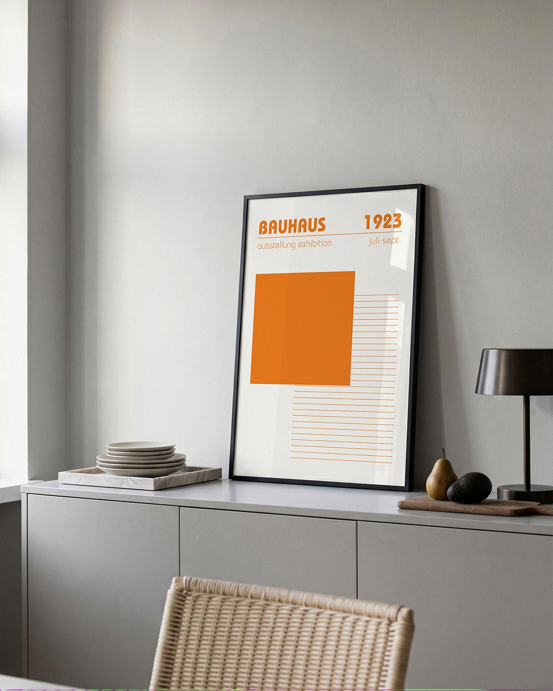 Oranje vlakstructuur Poster