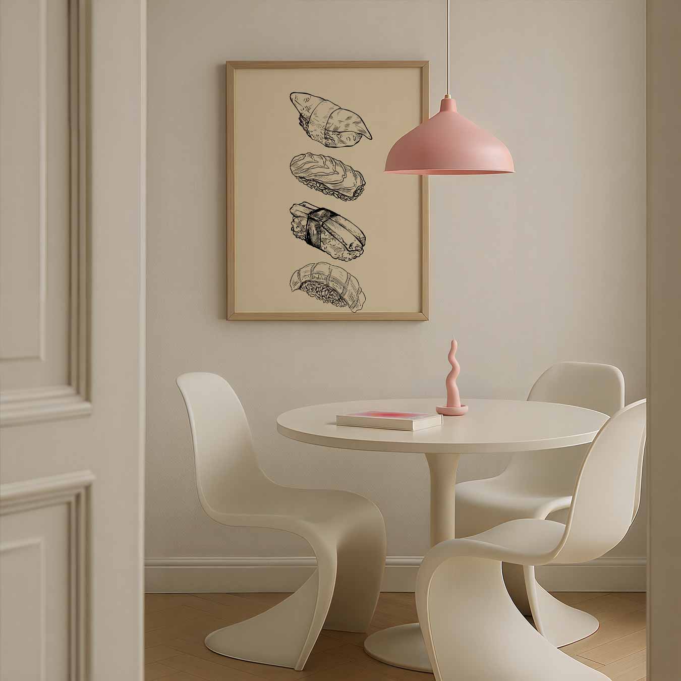 Sierlijke Sushi Illustratie Poster-WallArtistic