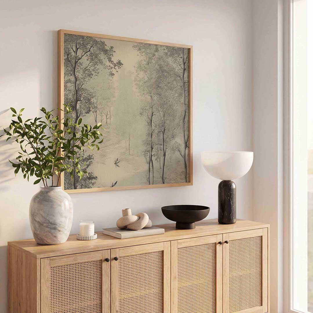 Bomen en libellen Poster