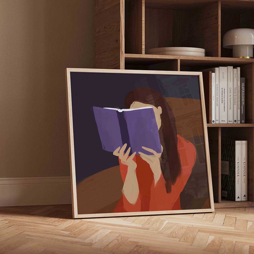 Lezende vrouw Poster