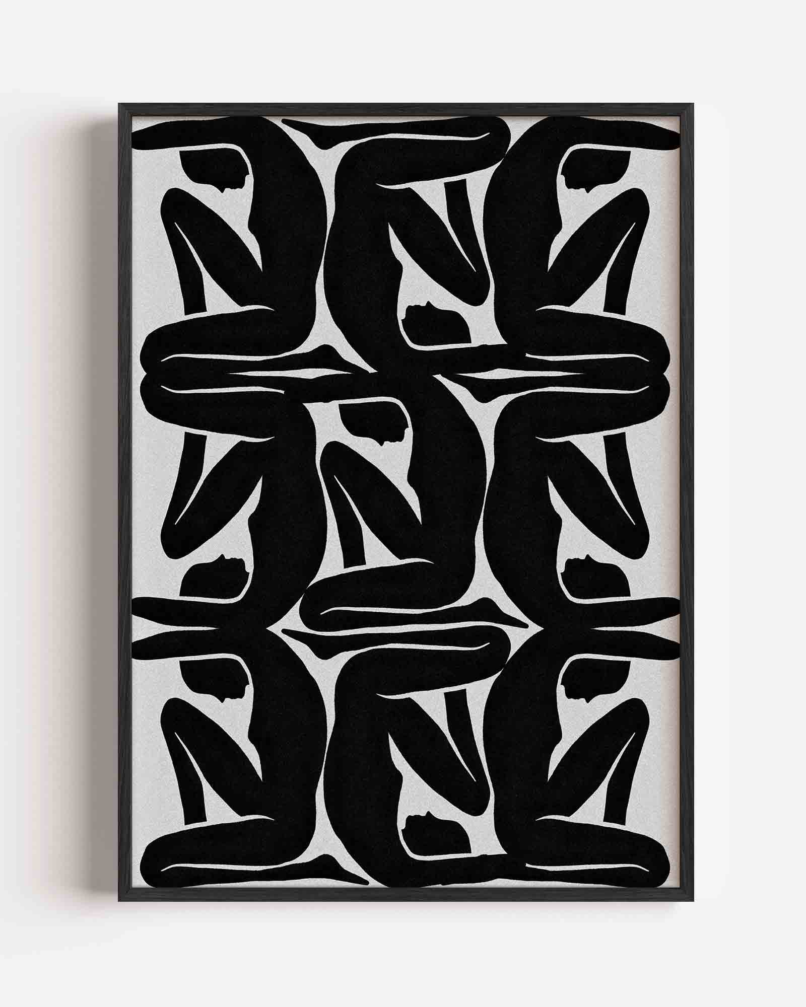 Zwarte silhouetten Poster