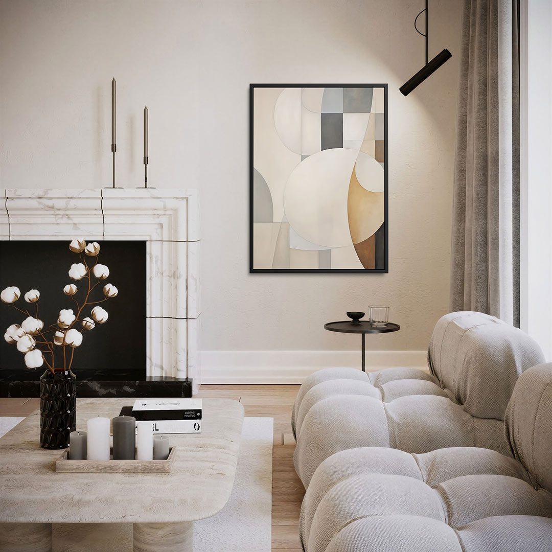 Geometrische vormen compositie Kunstwerk