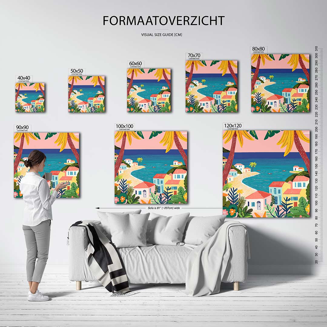 Vrolijk strandtafereel Kunstwerk
