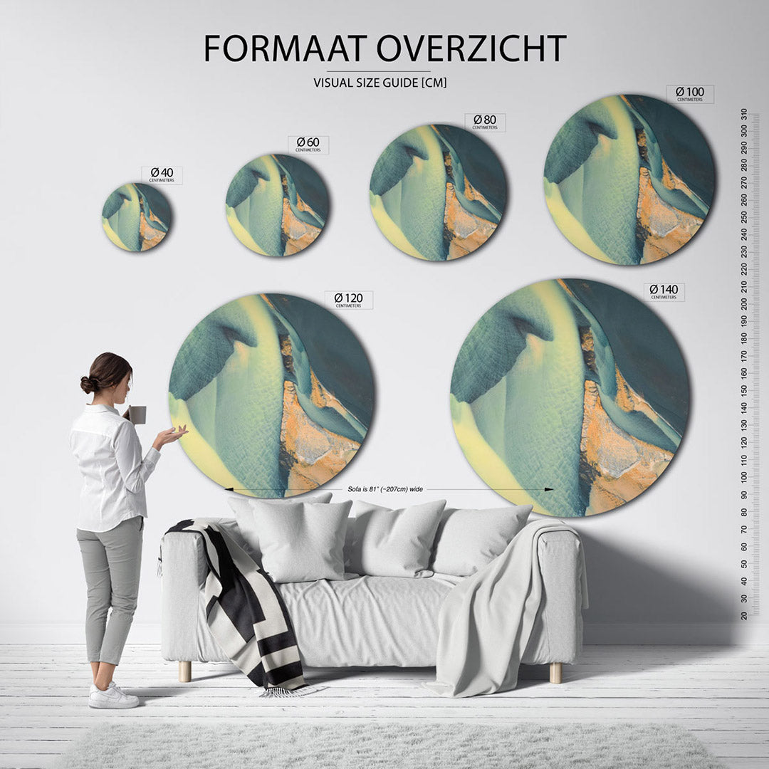 Abstracte vormen Muurcirkel