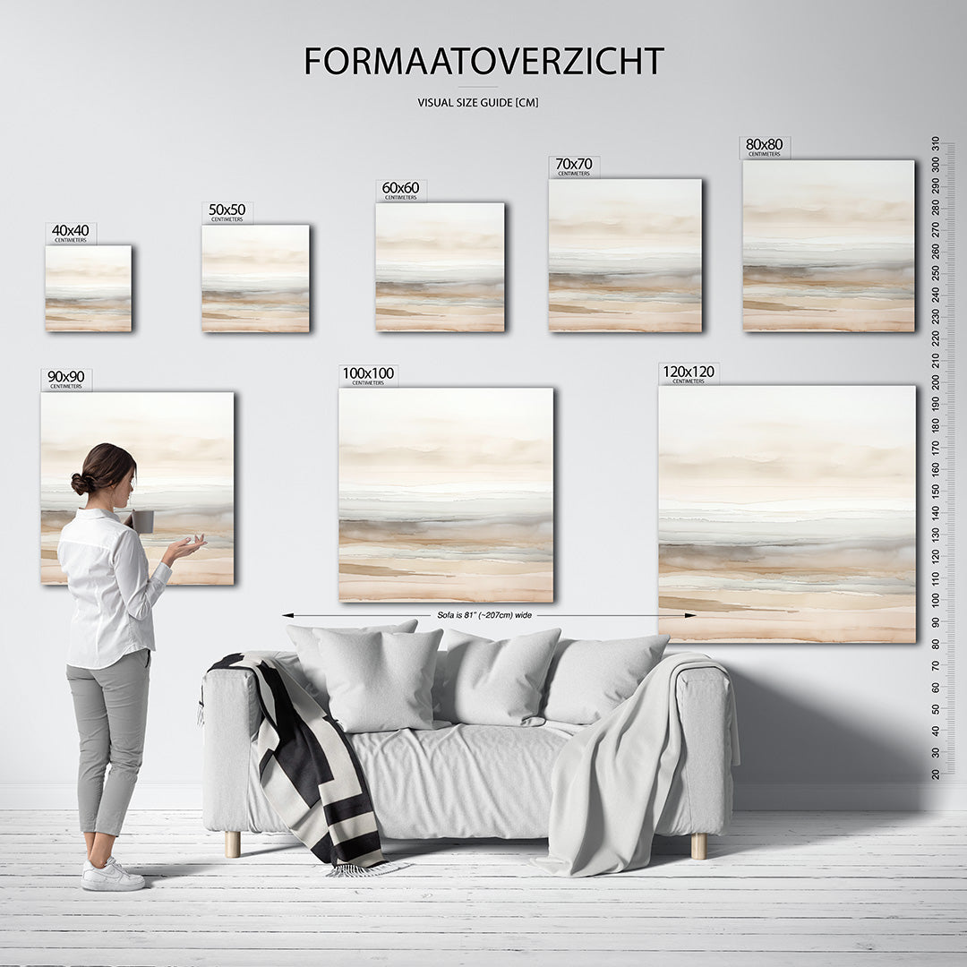 Zachte lijnen landschap Kunstwerk