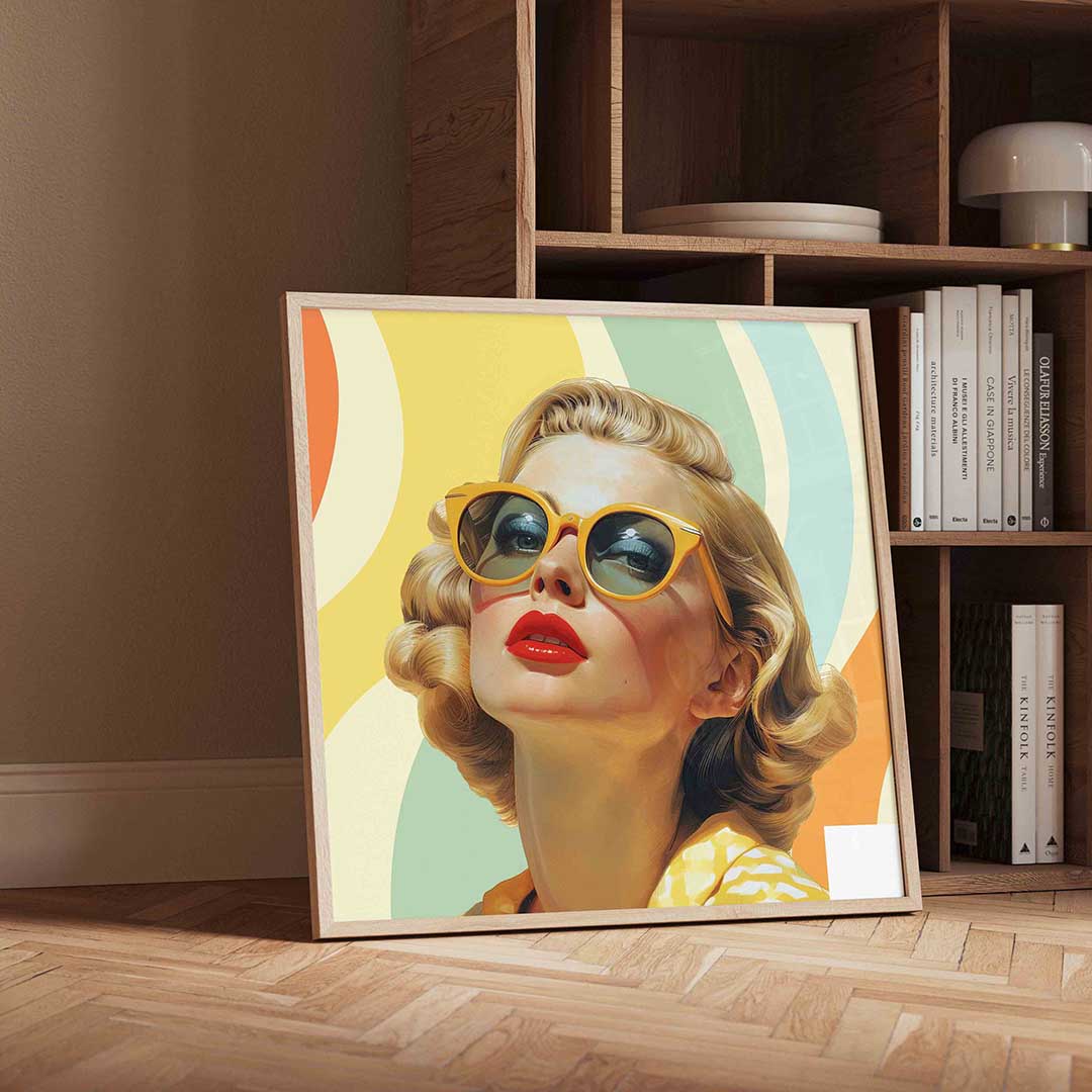 Vrouw met zonnebril Poster