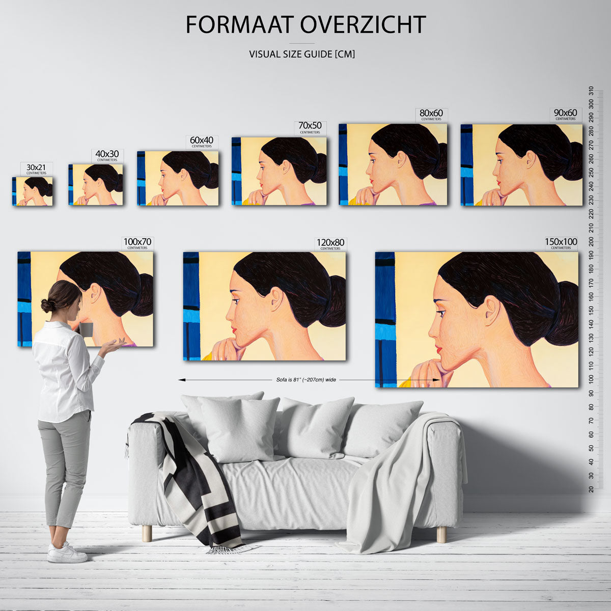 Vrouwelijk profiel Poster