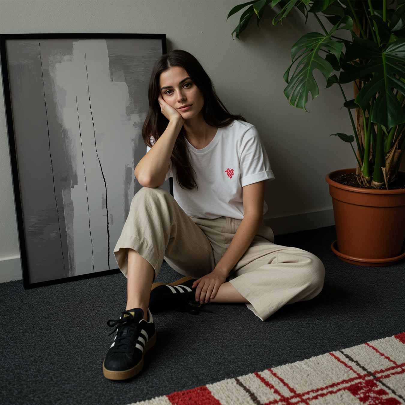 Elegante Grijze Kunstposter-WallArtistic