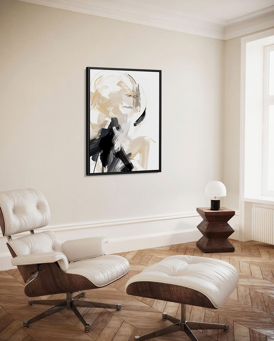 Dynamische borstelstreken Kunstwerk