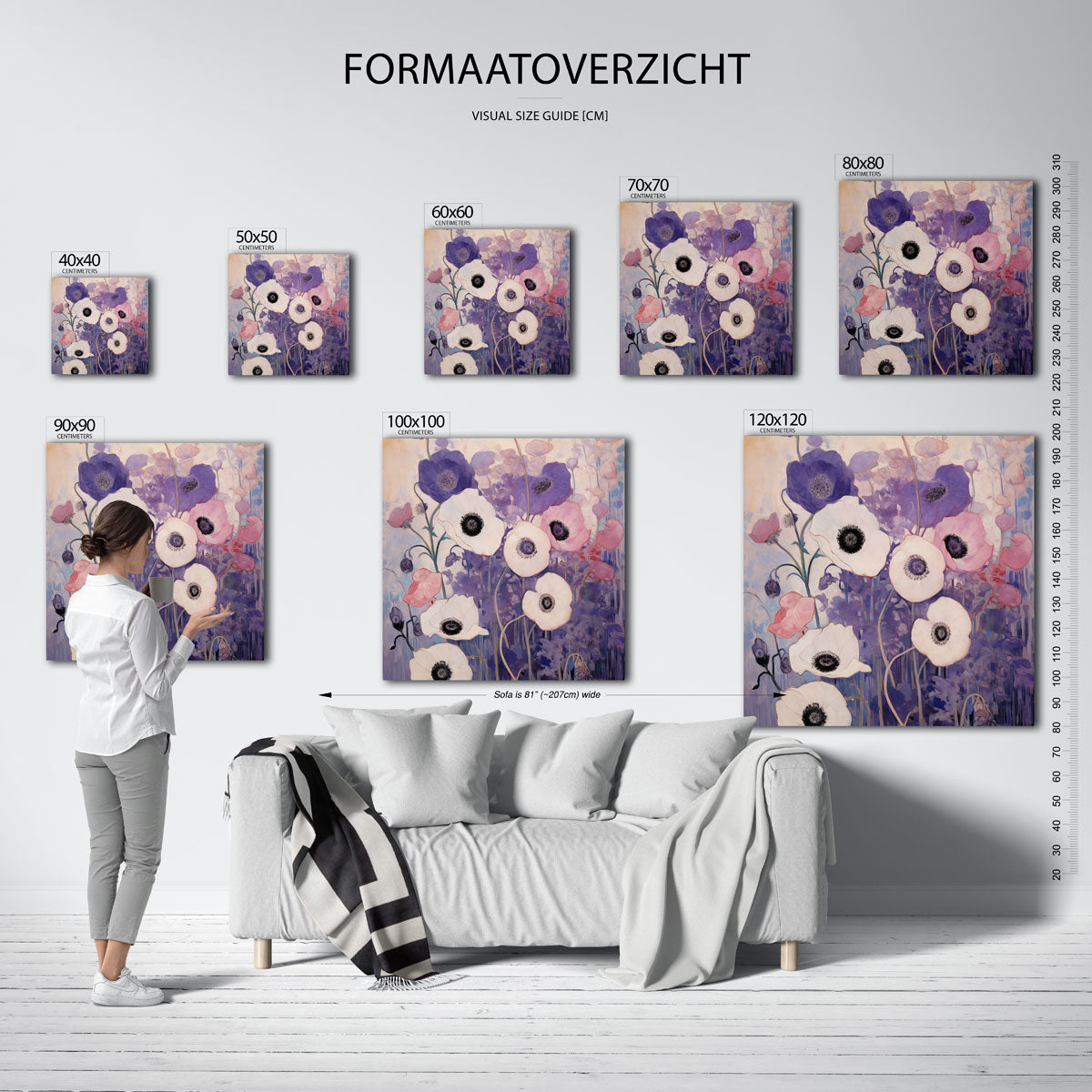 Bloemen in paarse tinten Poster