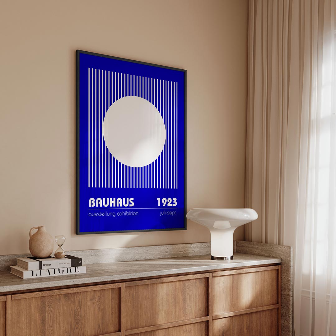Lijnen en cirkel Poster