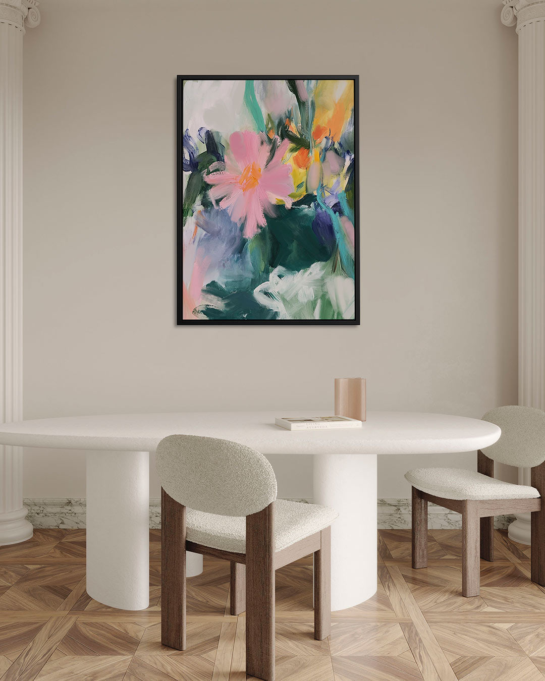 Kleurrijke bloemexpressie Kunstwerk
