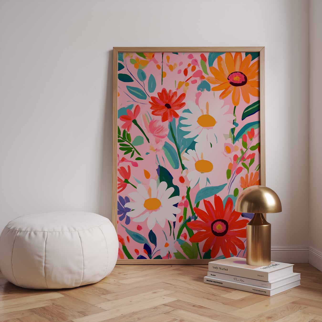 Bloemenpracht op Canvas Poster-WallArtistic