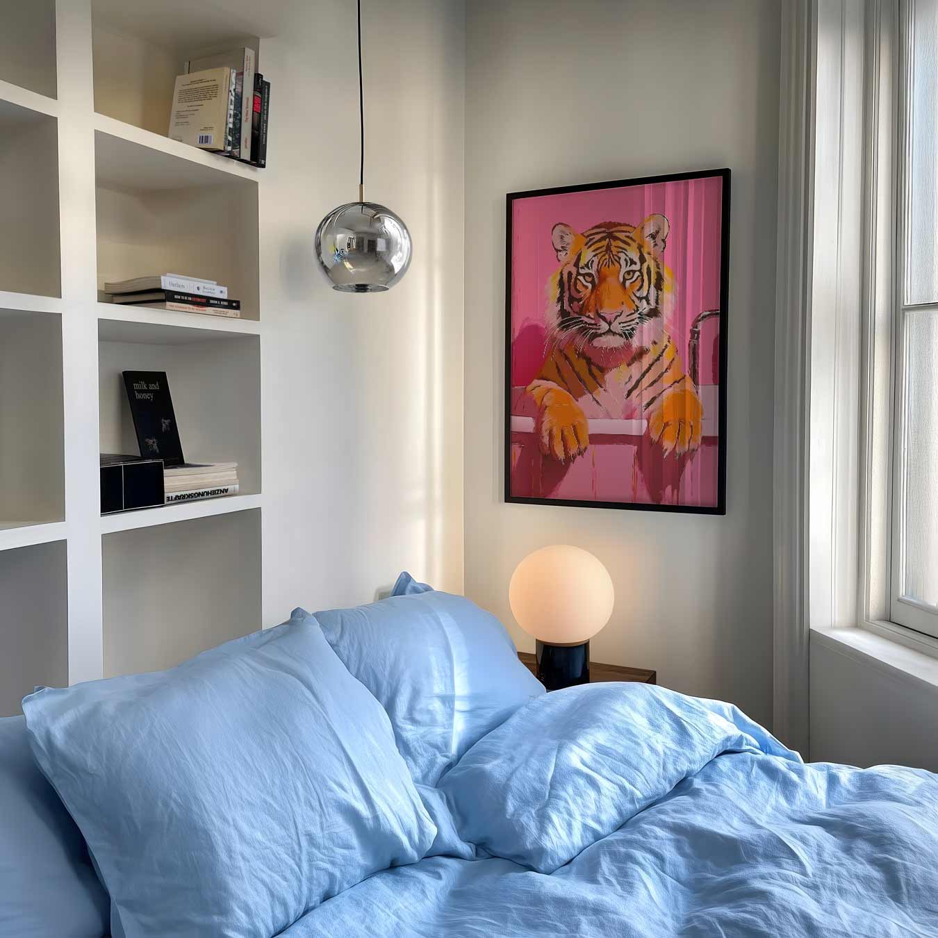 Tijger In De Badkuip Poster-WallArtistic