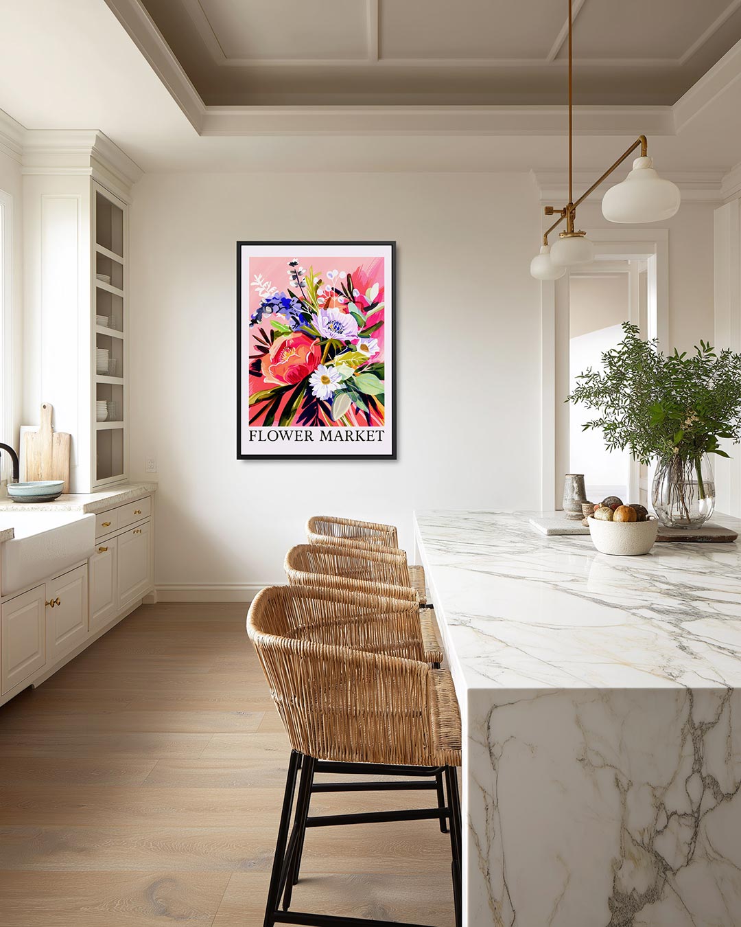 Bloemrijke compositie Kunstwerk