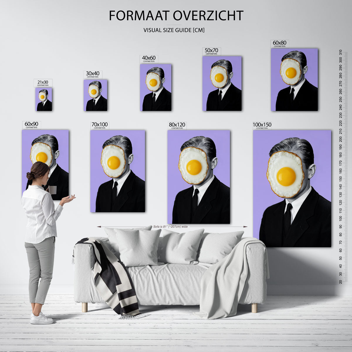 Portret met gebakken ei Poster