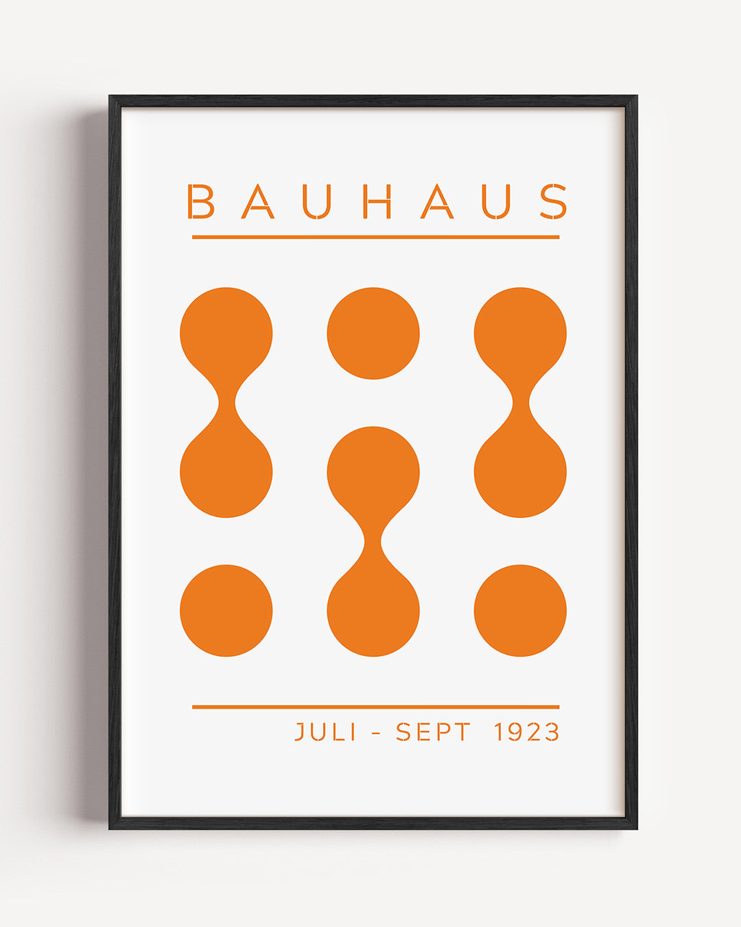 Oranje cirkelpatroon Poster