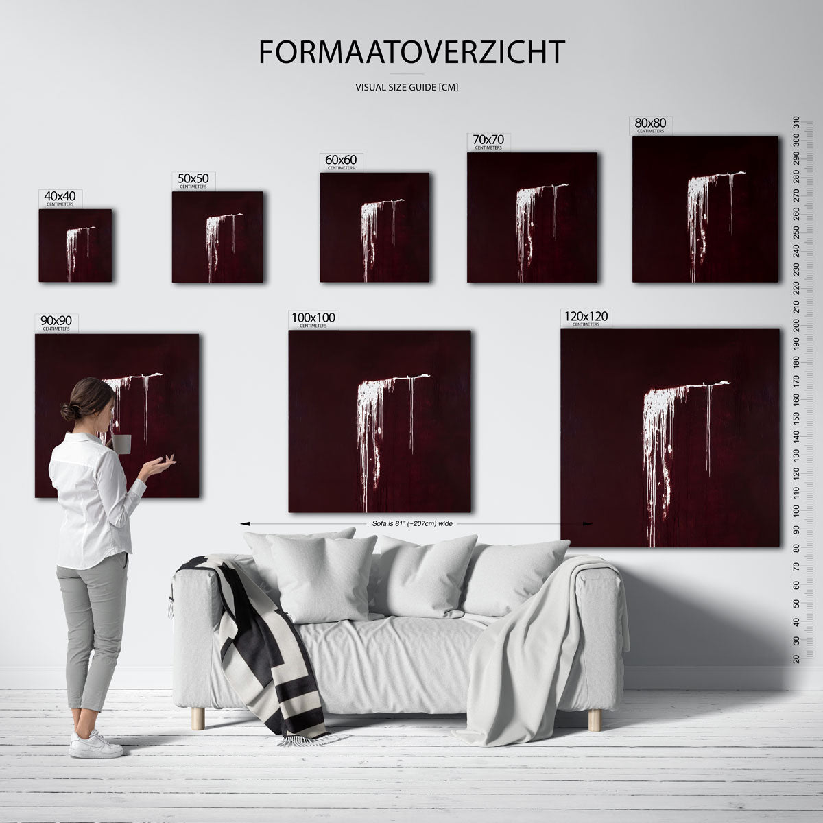 Witte strepen op donkere achtergrond Poster