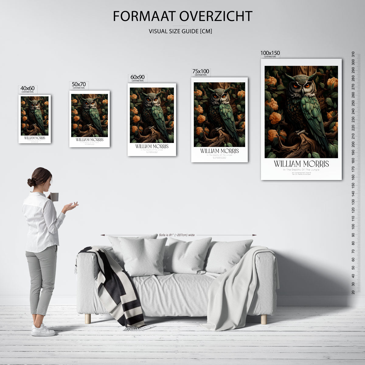 Uil in bos Kunstwerk