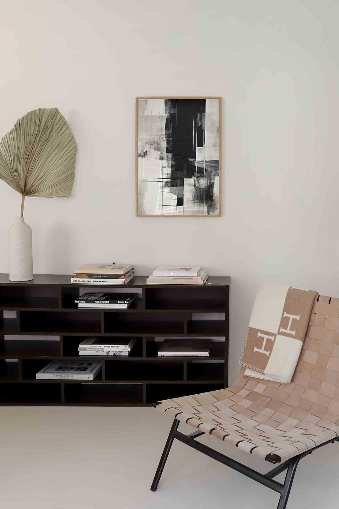 Abstracte zwart wit Poster