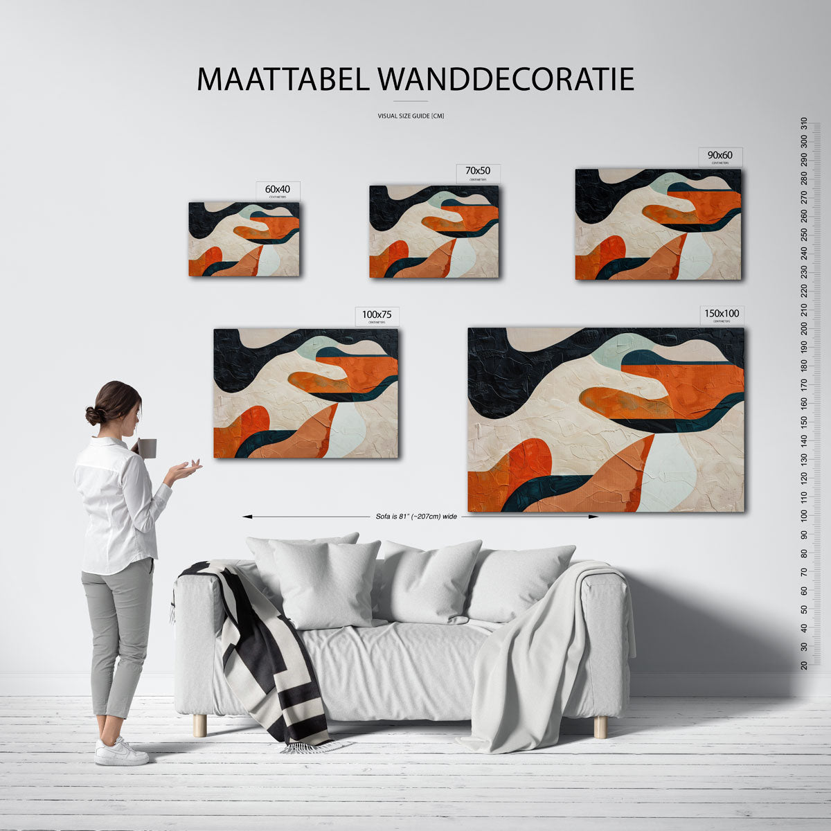 Organische vormen compositie Kunstwerk