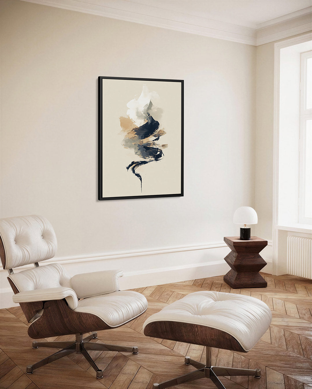 Vloeiende penseelstreken Kunstwerk