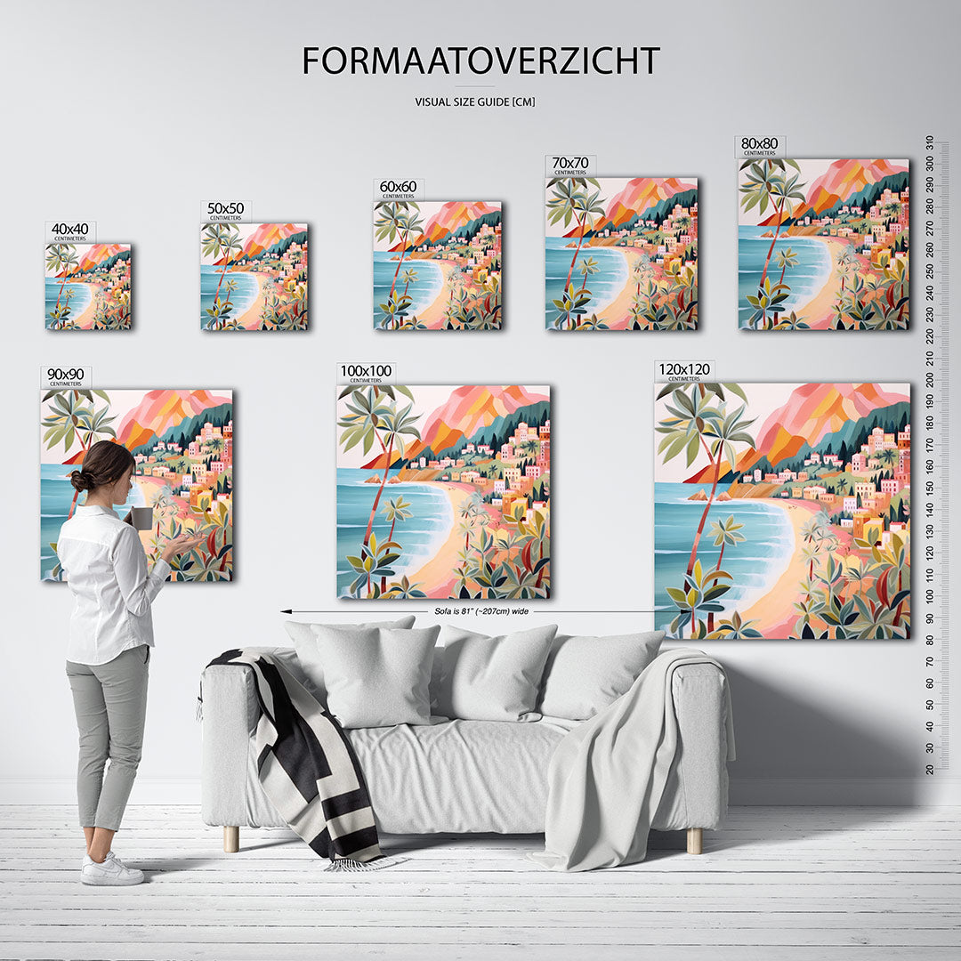 Kleurrijke kustlijn Kunstwerk