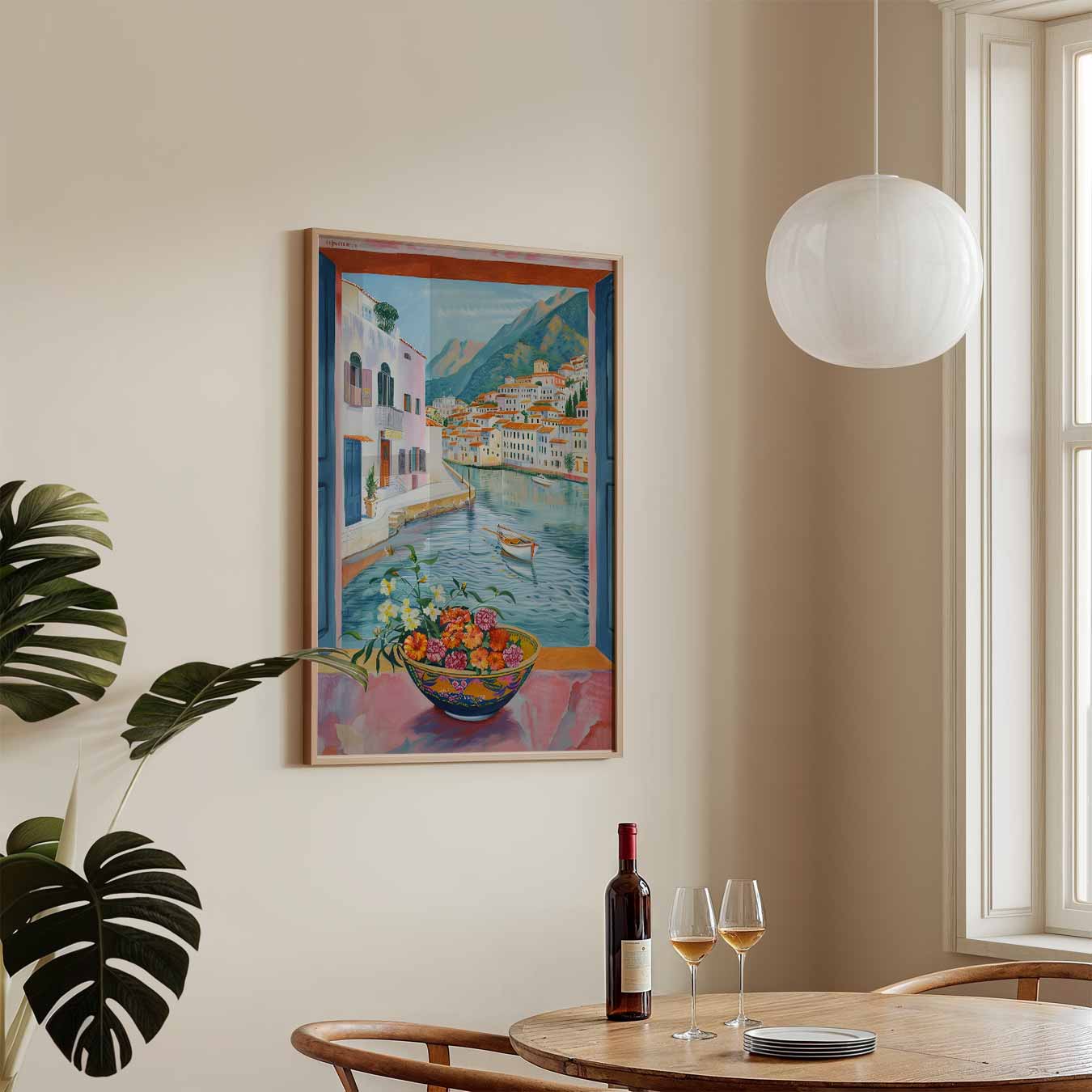 Venster naar de Middellandse Zee Poster-WallArtistic