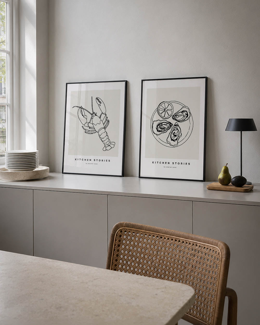 Lijnenspel kreeft Posterset