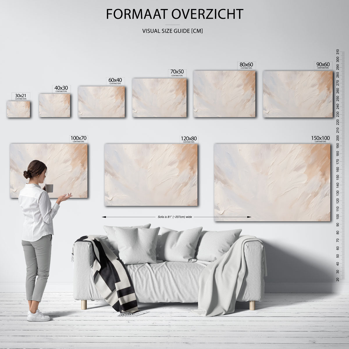 Abstracte beige textuur Poster