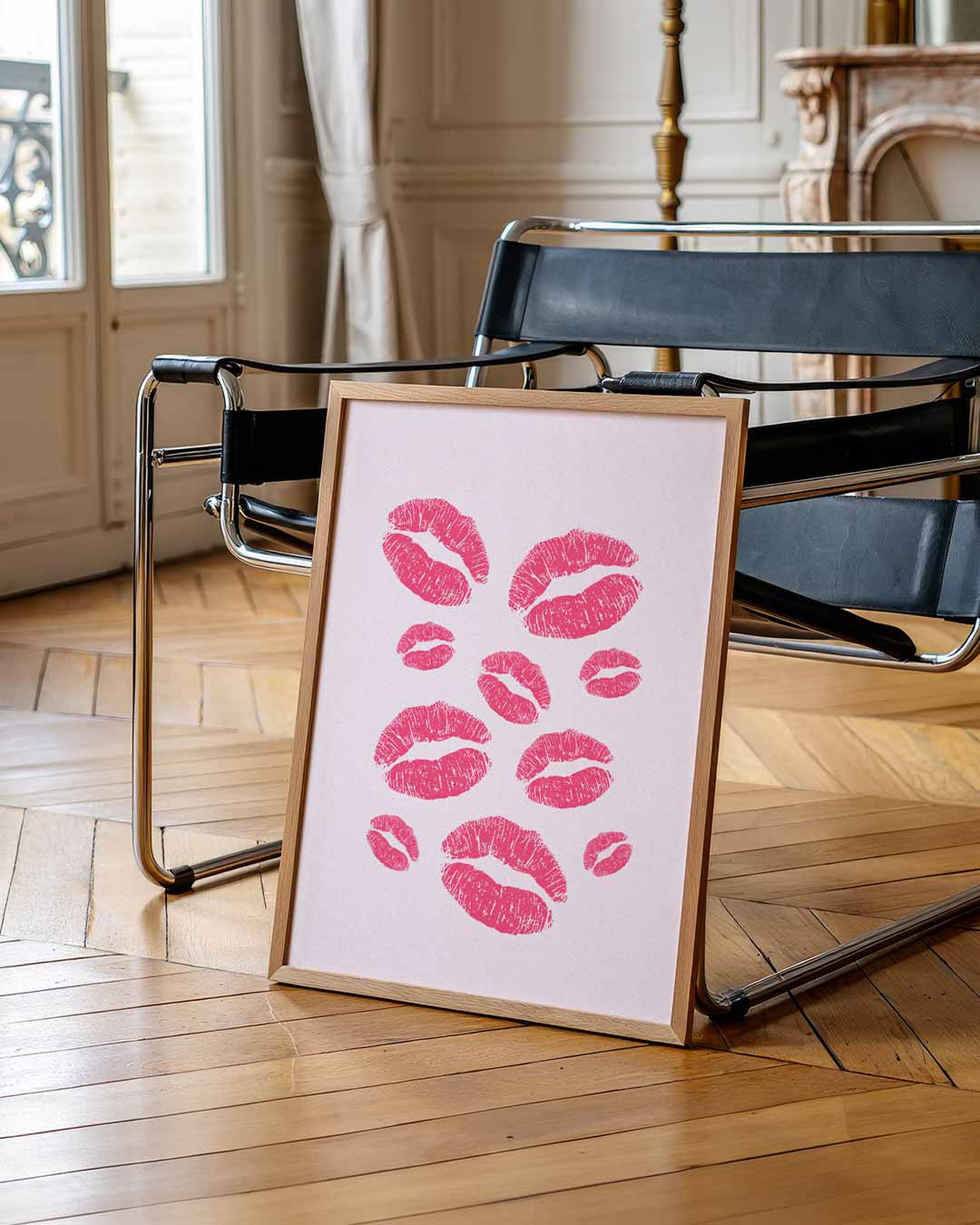 Speelse Lippenafdrukken Poster-WallArtistic