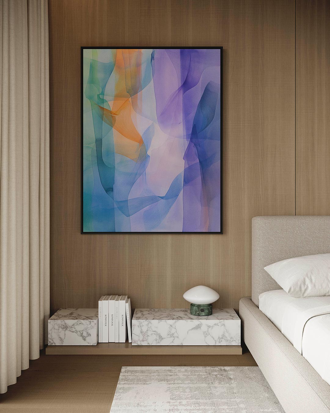 Vloeiende kleuren harmonie Kunstwerk