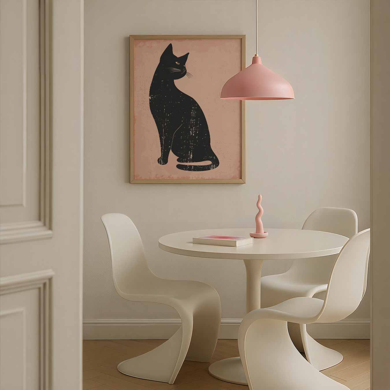 Elegante Kat Silhouet Poster-WallArtistic