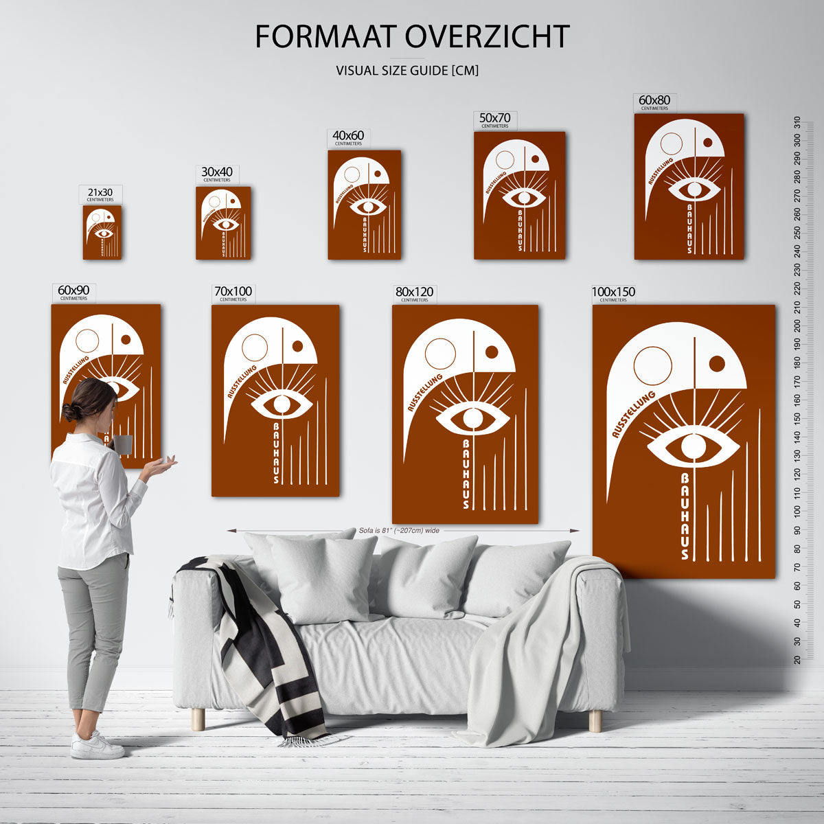 Oog en lijnen Poster