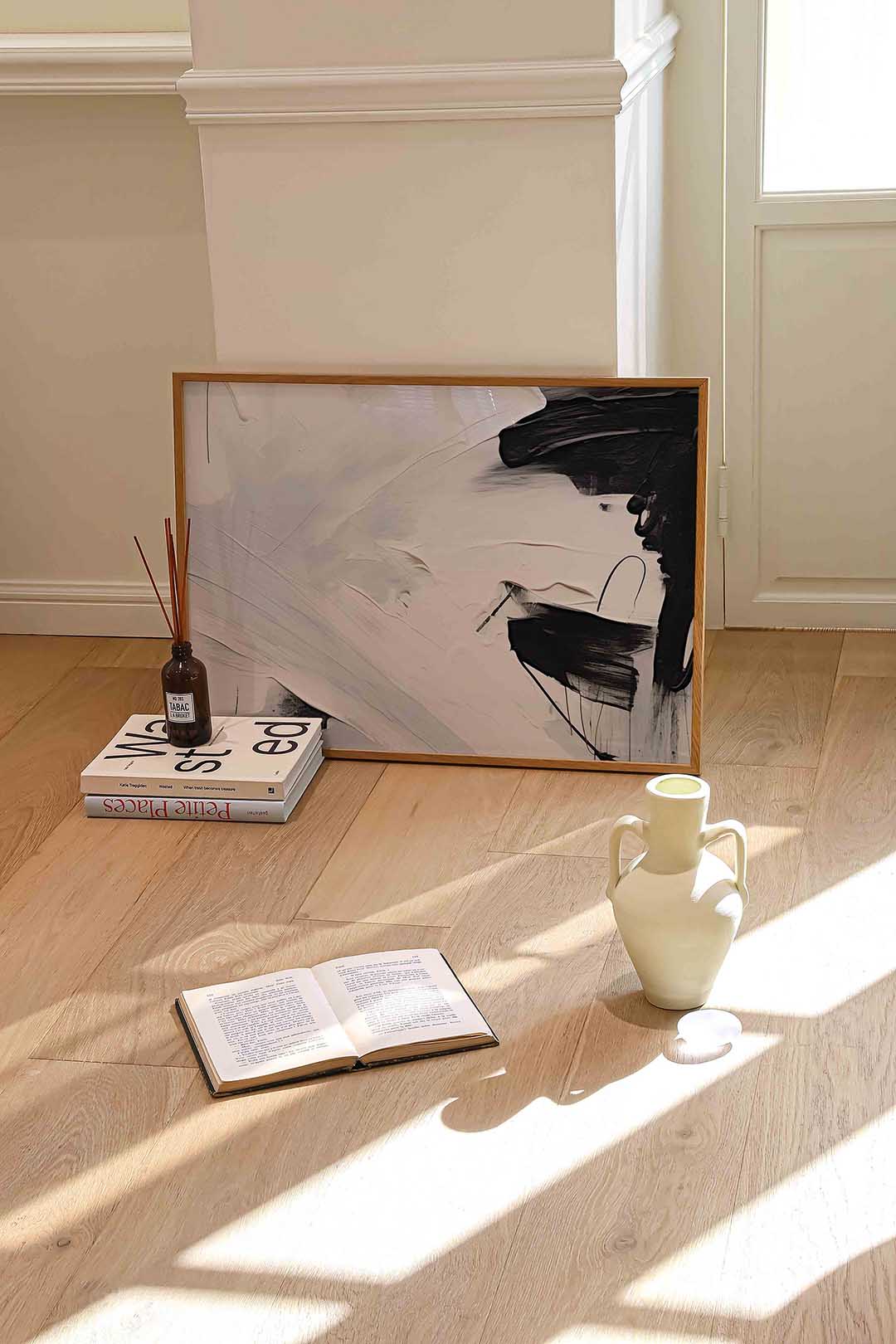 Abstracte zwart wit Poster