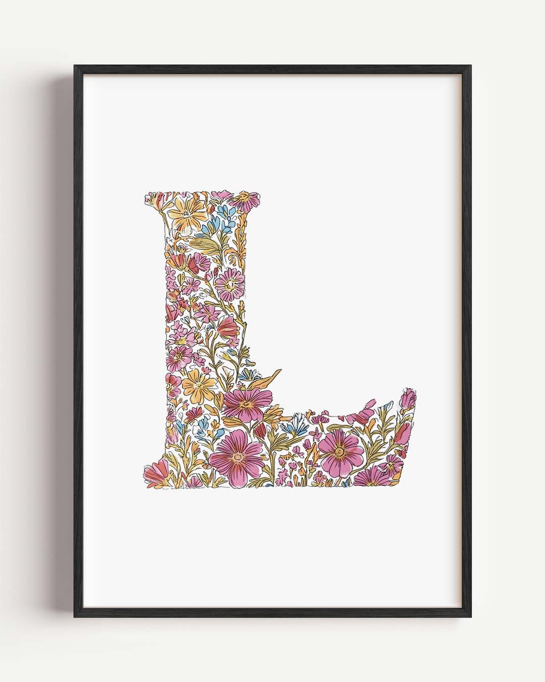 Bloemenletter Poster L Poster-WallArtistic