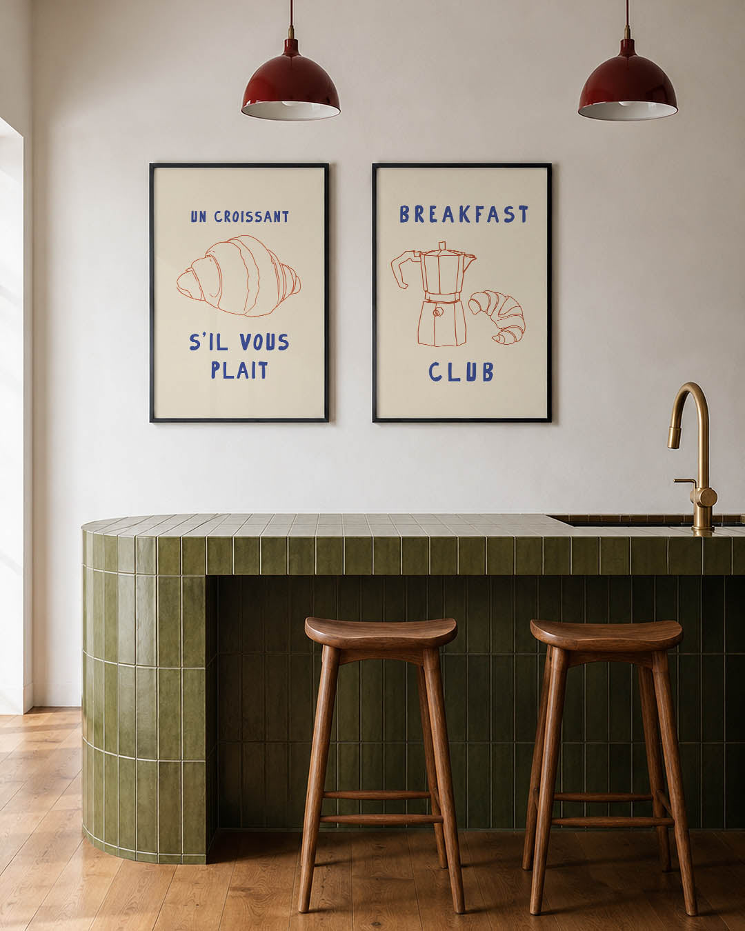 Eenvoudige lijntekening Posterset