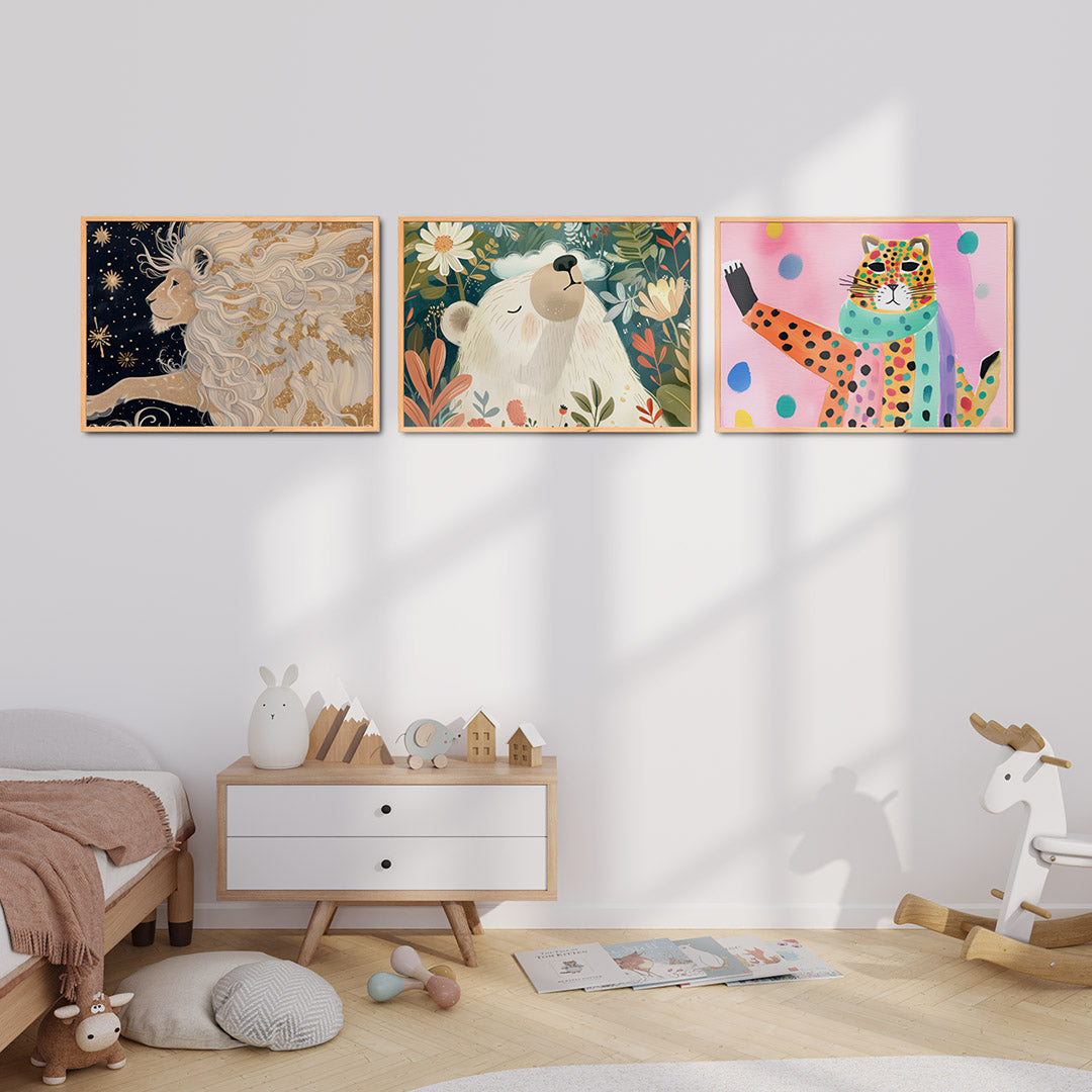 Leeuw en sterren Posterset