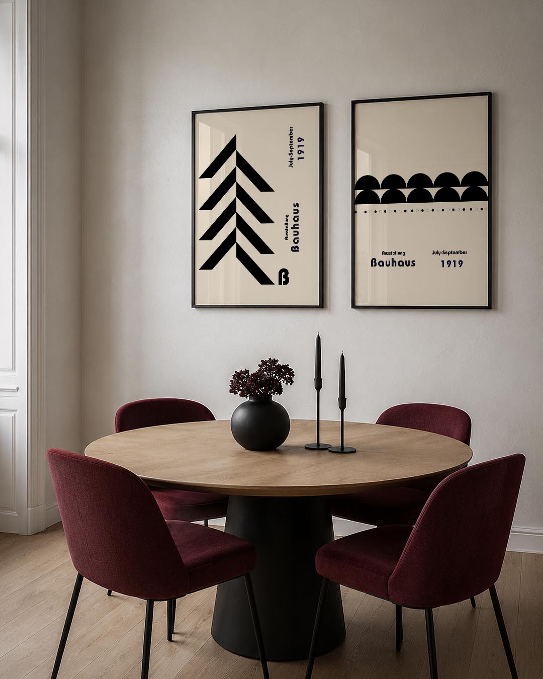 Zwart wit pijlen Posterset