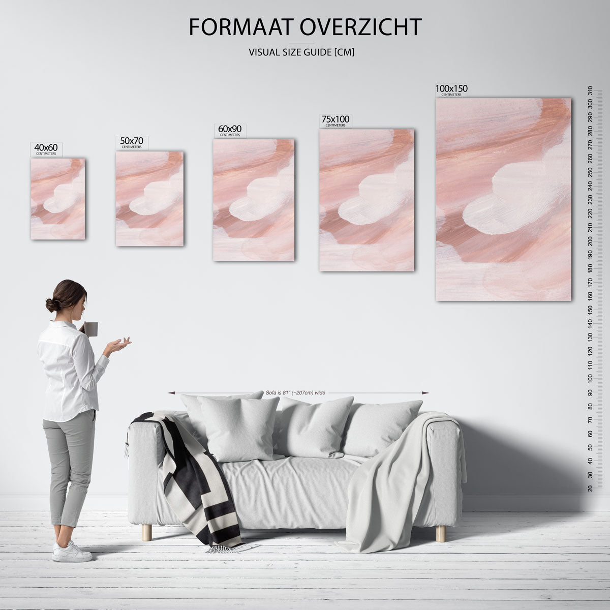 Zachte kleurvlakken Kunstwerk