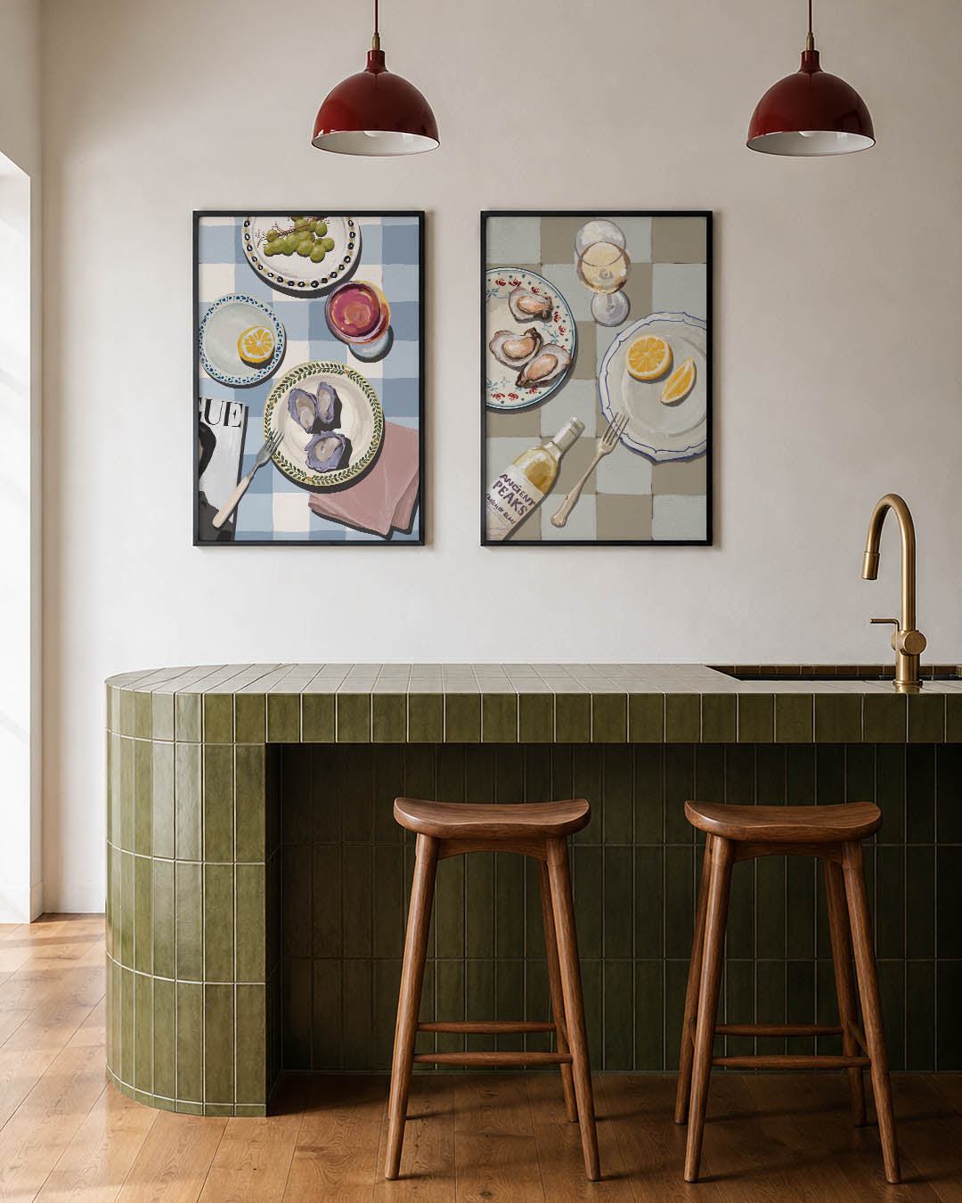 Tafelkleed en gerechten Posterset