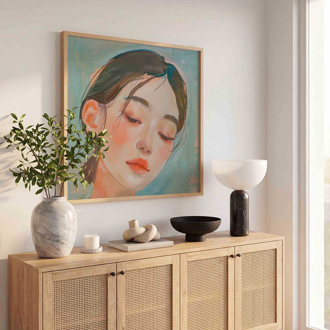 Portret van vrouw Poster
